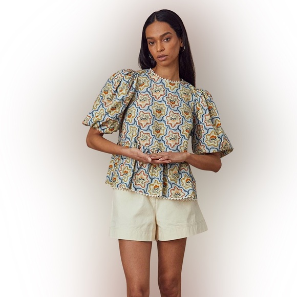 HUNTER BELL Tops - Hunter Bell Lenny Top | Tea Time Floral
